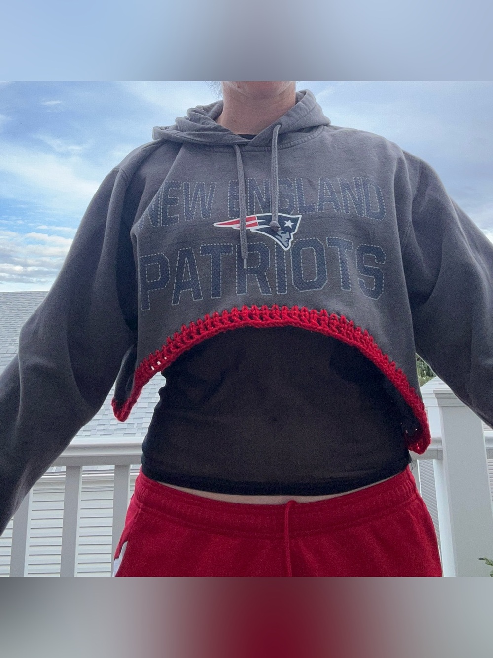 Patriots cropped hoodie